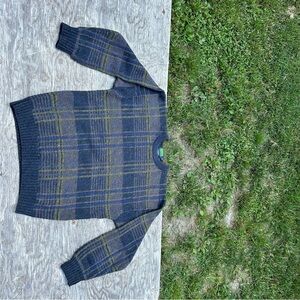 Vintage men’s Byford sweater size medium. Plaid knit‎ fall winter man top blue